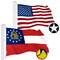G128 Combo Pack: American USA Flag 3x5 Ft & Georgia Flag 3x5 Ft, Both Embroidered SPUN Polyester, Indoor/Outdoor, Brass Grommets